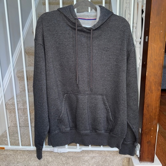 Champion Gray Gray Hoodie Sweatshirt Men’s Size Large - Picture 1 of 4